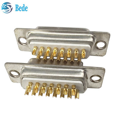500V Voltage Rating Db 15 Male Connector , D Sub 15 Pin Male Connector With Boardlocks
