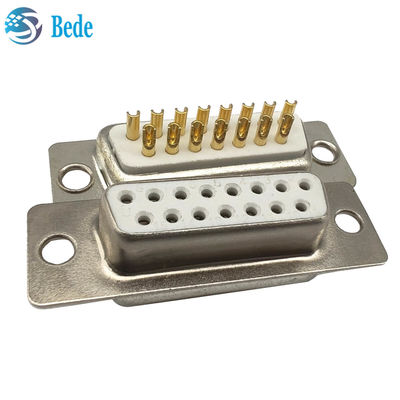 D-Sub 15 สายเชื่อมหญิงชั้นนํา ความต้านทานความละเอียด 5000 เมกะโฮม Min สไตล์เชื่อม D-SUB 15