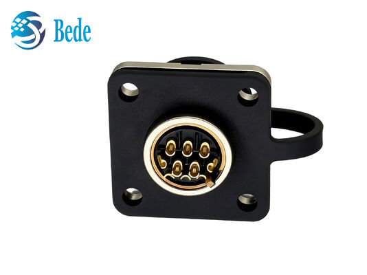 CM10 10Pins DDK Square Flange IP67 เครื่องเชื่อมแบบวงกลมกันน้ํา