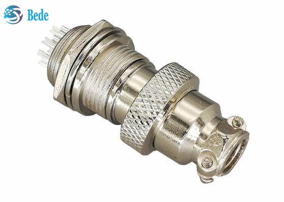 10 Pin Male / Female Gx16 Aviation Connector Set วัสดุผสมซีนก