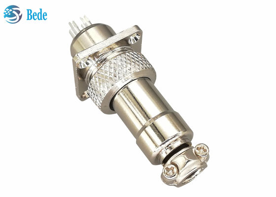 ขั้วต่อการบิน GX12 2 3 4 พิน พร้อมหน้าแปลนสี่เหลี่ยม ชุดตัวผู้และตัวเมีย