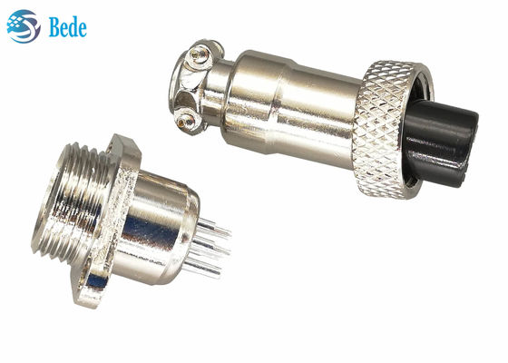สับสนธิซิงก์ 7 ปิน Gx12 เครื่องเชื่อมเครื่องบินที่มีสี่เหลี่ยม Flange ชายและหญิงชุด